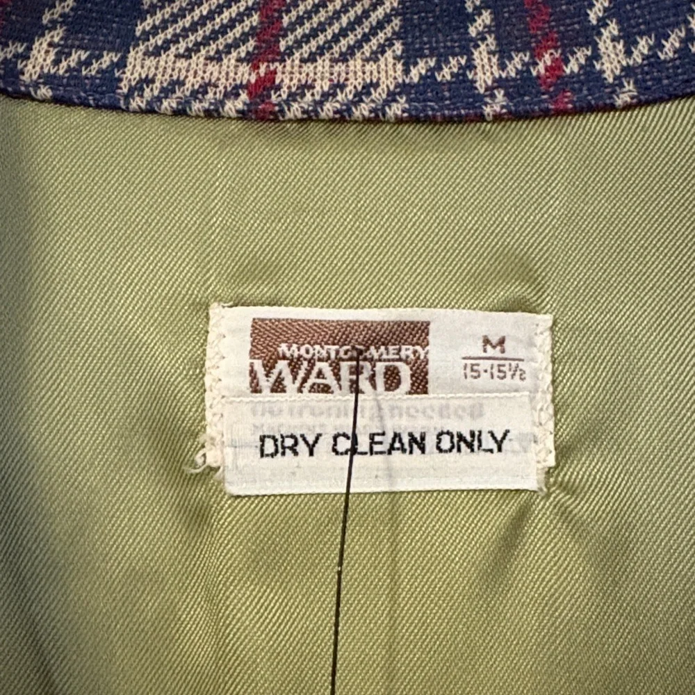 Vintage Montgomery Ward Plaid Sport Coat/Blazer for Men